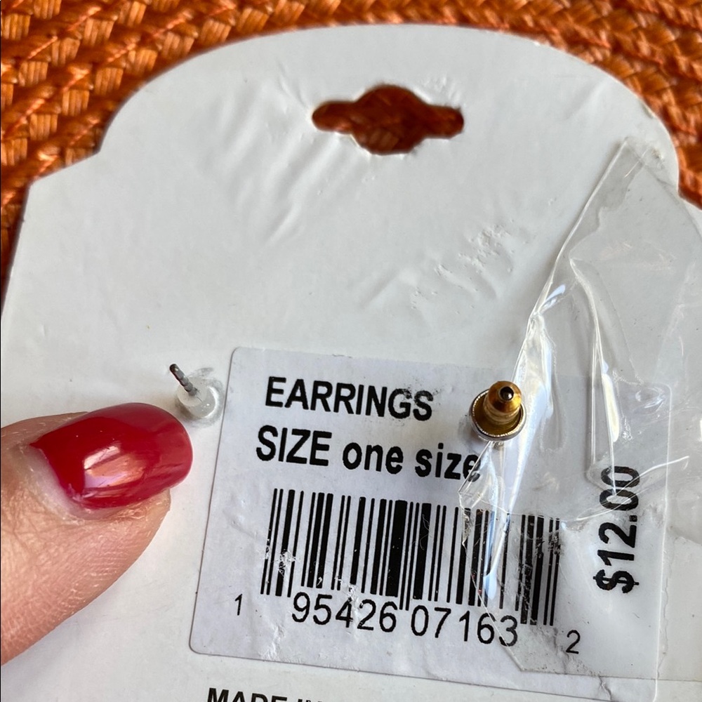 NWT Halloween Orange and Gold Candy Corn Earrings by Happy Halloween - Picture 4 of 5